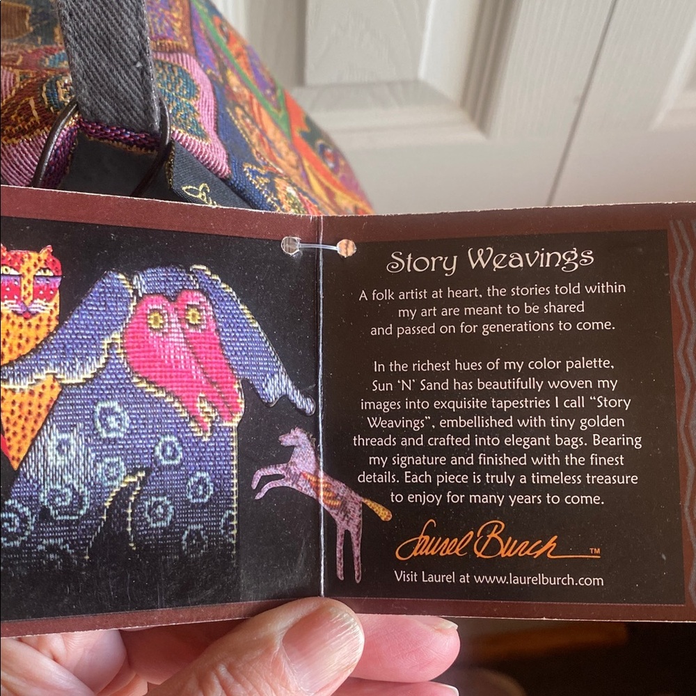 Laurel Burch NWT Tapestry Cat 🐈 Print 6” x 8” Lined Crossbody Bag - Picture 13 of 13